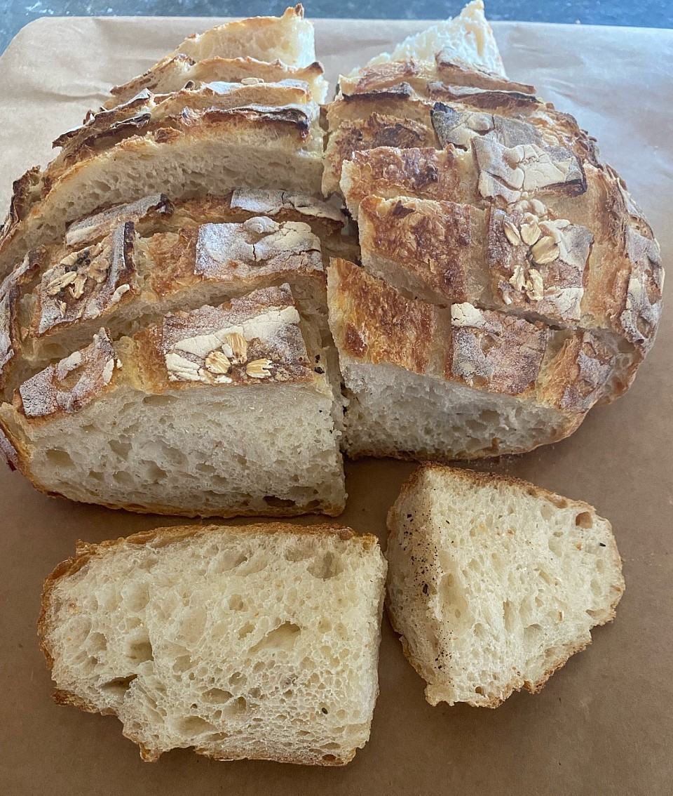 Perfect crumbs, sliced per customer request