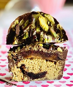 Dubai pistachio cupcake inside deliciousness